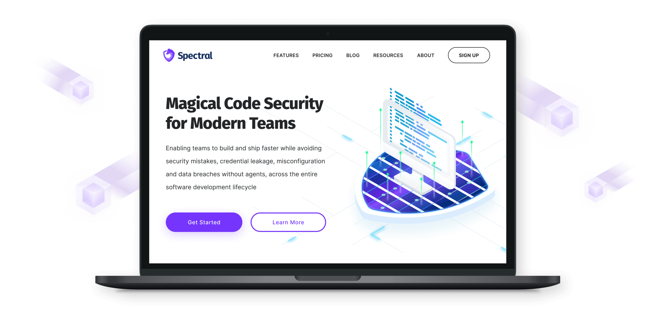 spectral website design